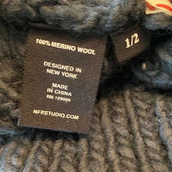 NFP Navy Blue Knit Turtleneck Sweater - Picture 5 of 16